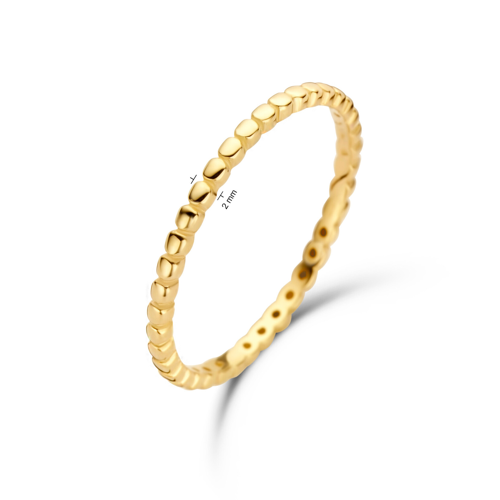 Jackie  Gold Jackie ring Dubble JKR20.025 maat 18.5 (58)