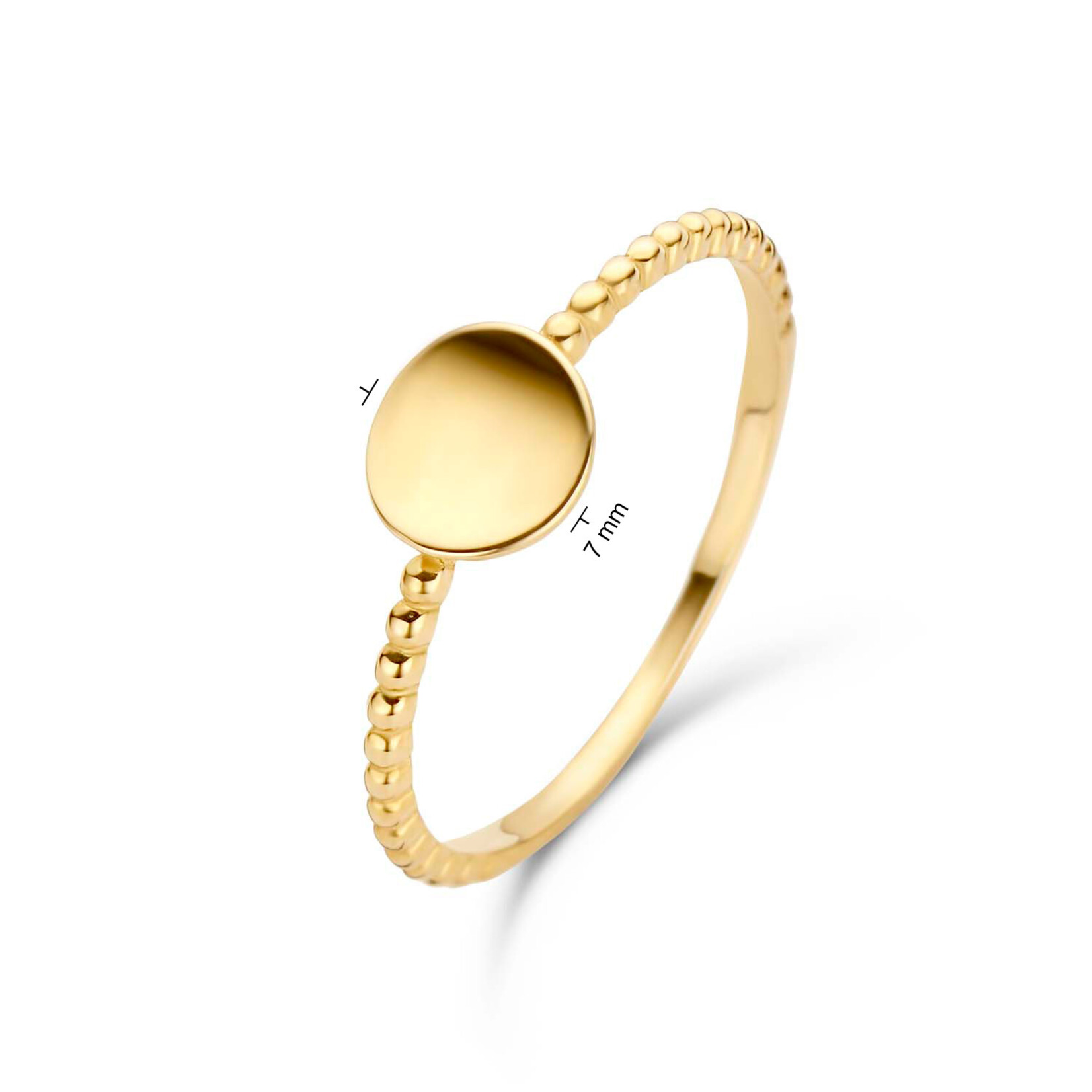 Jackie  Gold Jackie ring Disc JKR20.071 maat16.5 (52)