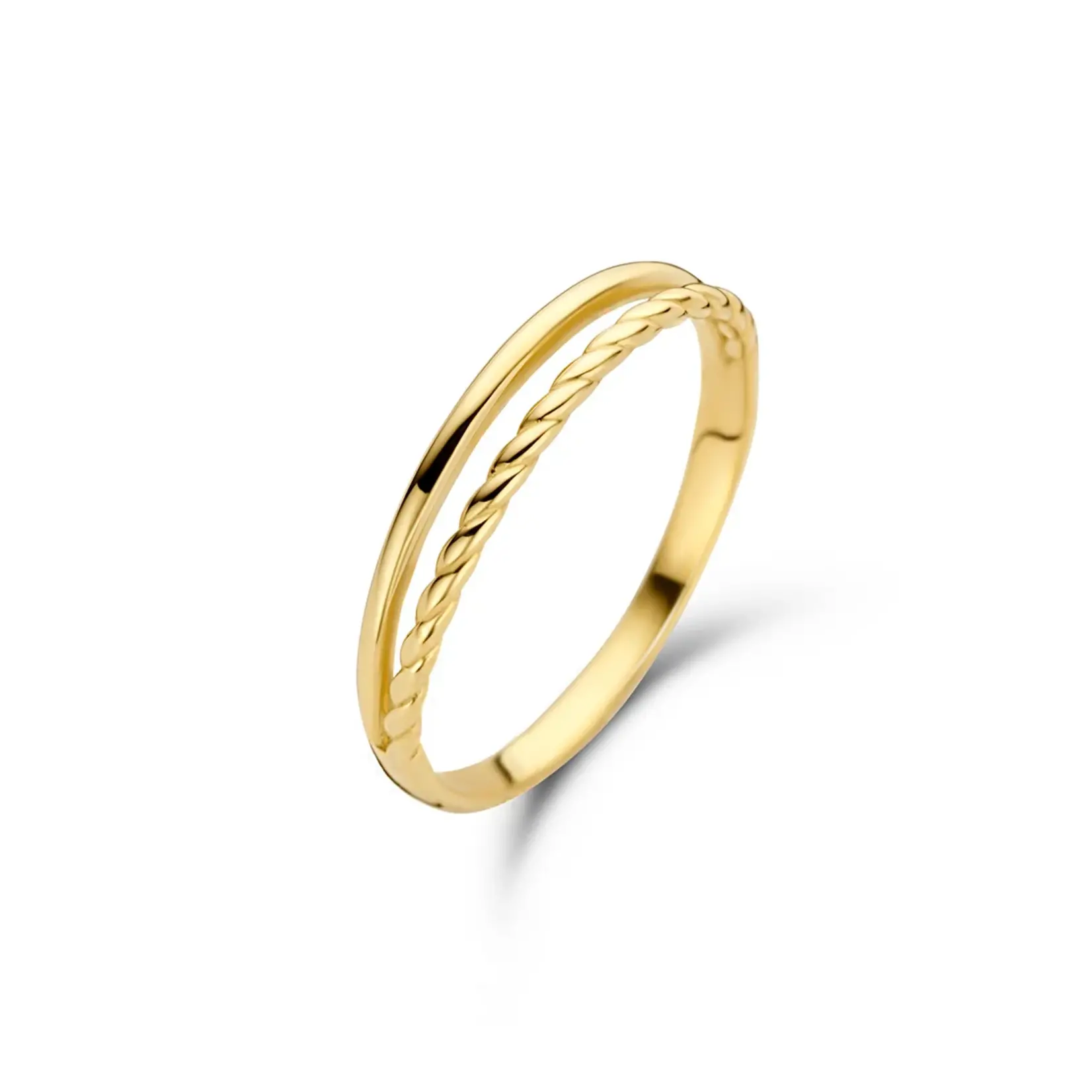 Jackie  Gold Jackie ring Twister Twin JKR20.026 maat 17,25 (54)