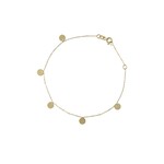 Jackie  Gold Jackie armband Disc 16/17/18cm JKB20.045