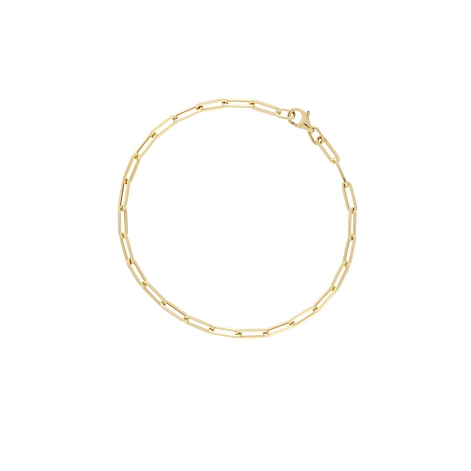 Jackie  Gold Jackie bracelet Paperclip Box Link JKB20.011 19.5cm