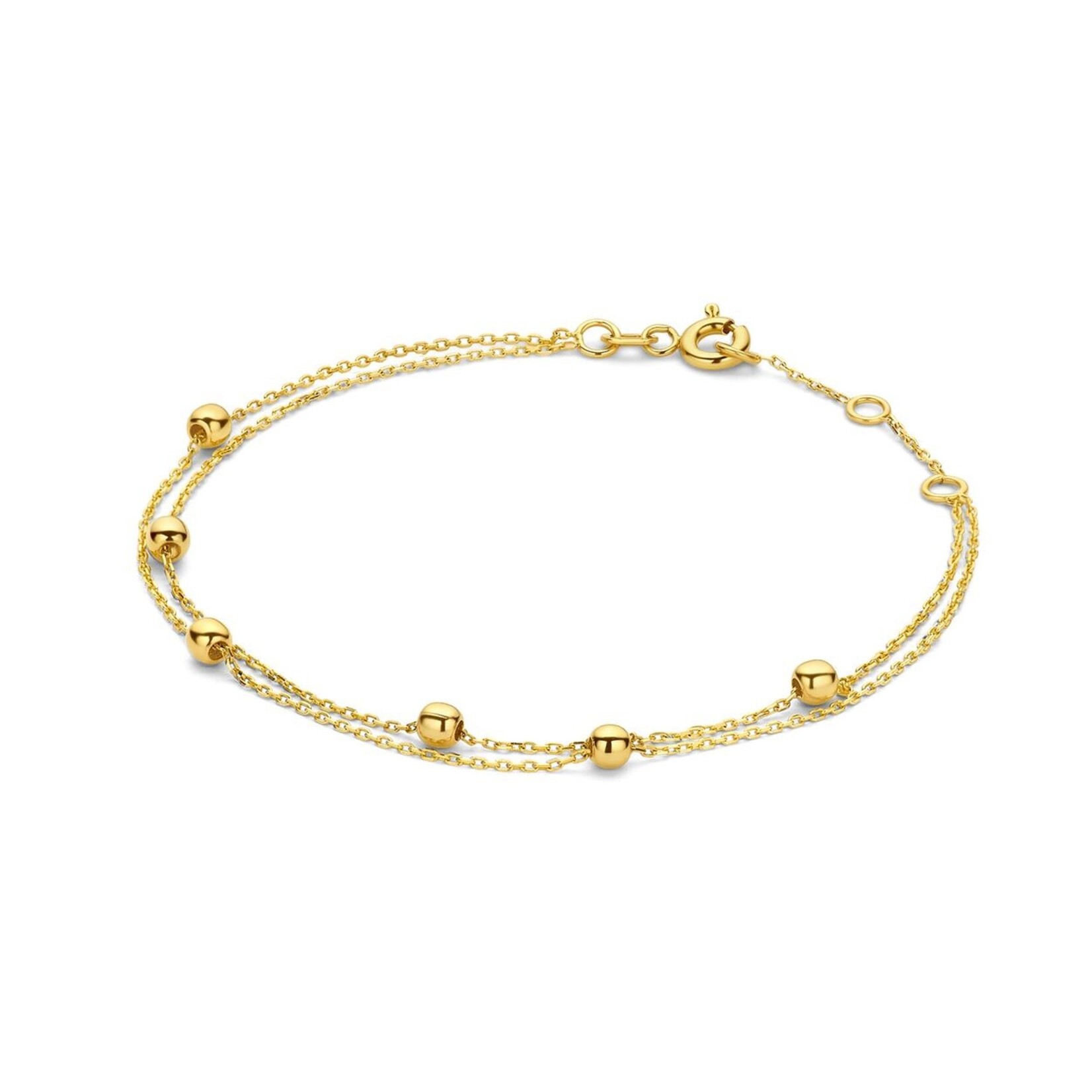 Jackie  Gold Jackie bracelet Double Bubble 16/17/18cm JKB23.351