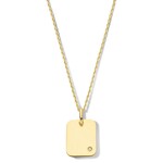 Jackie  Gold Jackie necklace Diamond Rectang JKN20.056 - 38/40/42cm