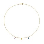 Jackie  Gold Jackie necklace Medina Triple Gem JKN21.161 - 45cm