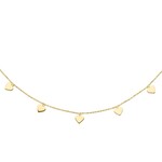 Jackie  Gold Jackie necklace Hearts JKN20.023 - 40/42.5/45cm