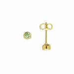 Jackie  Gold Jackie oorbellen Peridot  JKE20.010 2.4mm