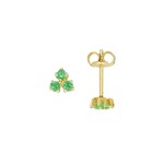 Jackie  Gold Jackie earrings Emerald JKE20.013 3.7mm