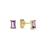 Jackie  Gold Jackie Medina Amethyst oorbellen JKE21.156