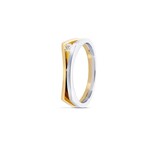R&C DIAMONDS R&C Bicolor gold brilliant ring h-p1 0.04ct size 18 (57)