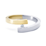 R&C DIAMONDS R&C bicolor briljant ring Odette  0,05ct si/river maat 17,5 (55)