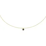 Jackie  Gold Jackie Black Agate ketting 40-42-45cm JKN24.401