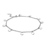 Zinzi silver anklet rounds 23+4cm ZIE1484