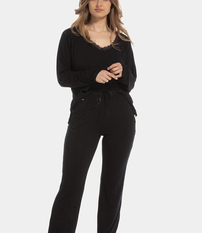Cozy Flared Pants - Zwart