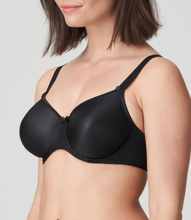 Satin Volle Cup BH Naadloos - Zwart
