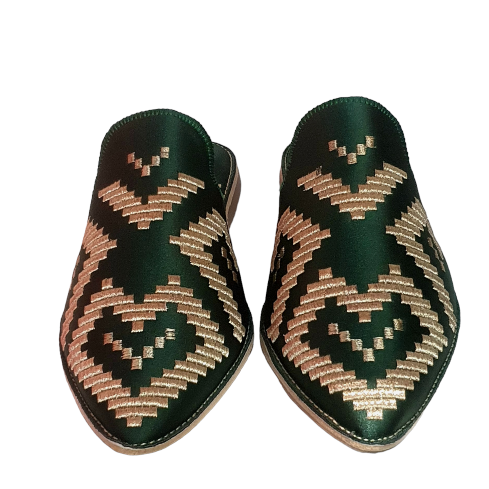 Beldi embroidered leather slipper