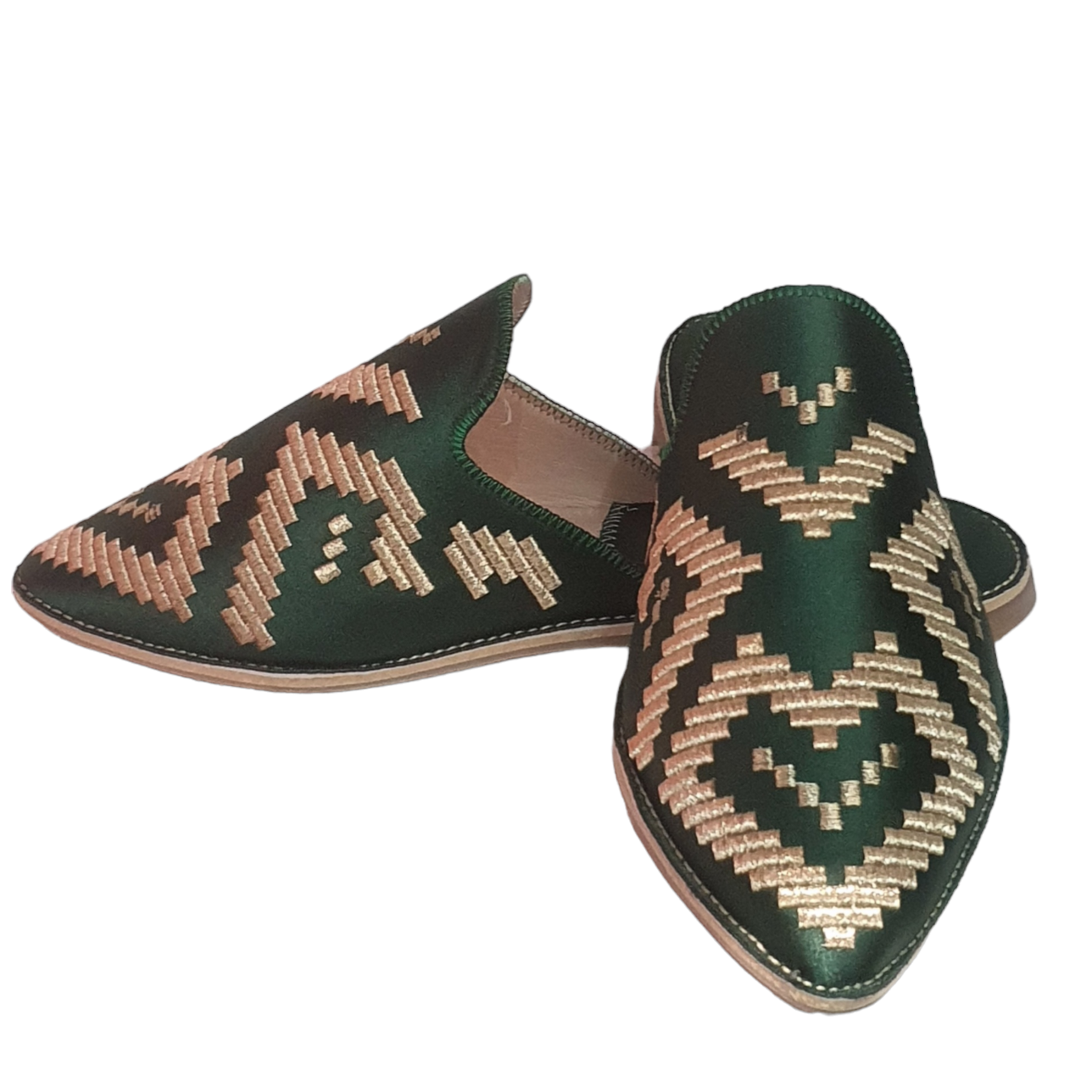 Beldi embroidered leather slipper