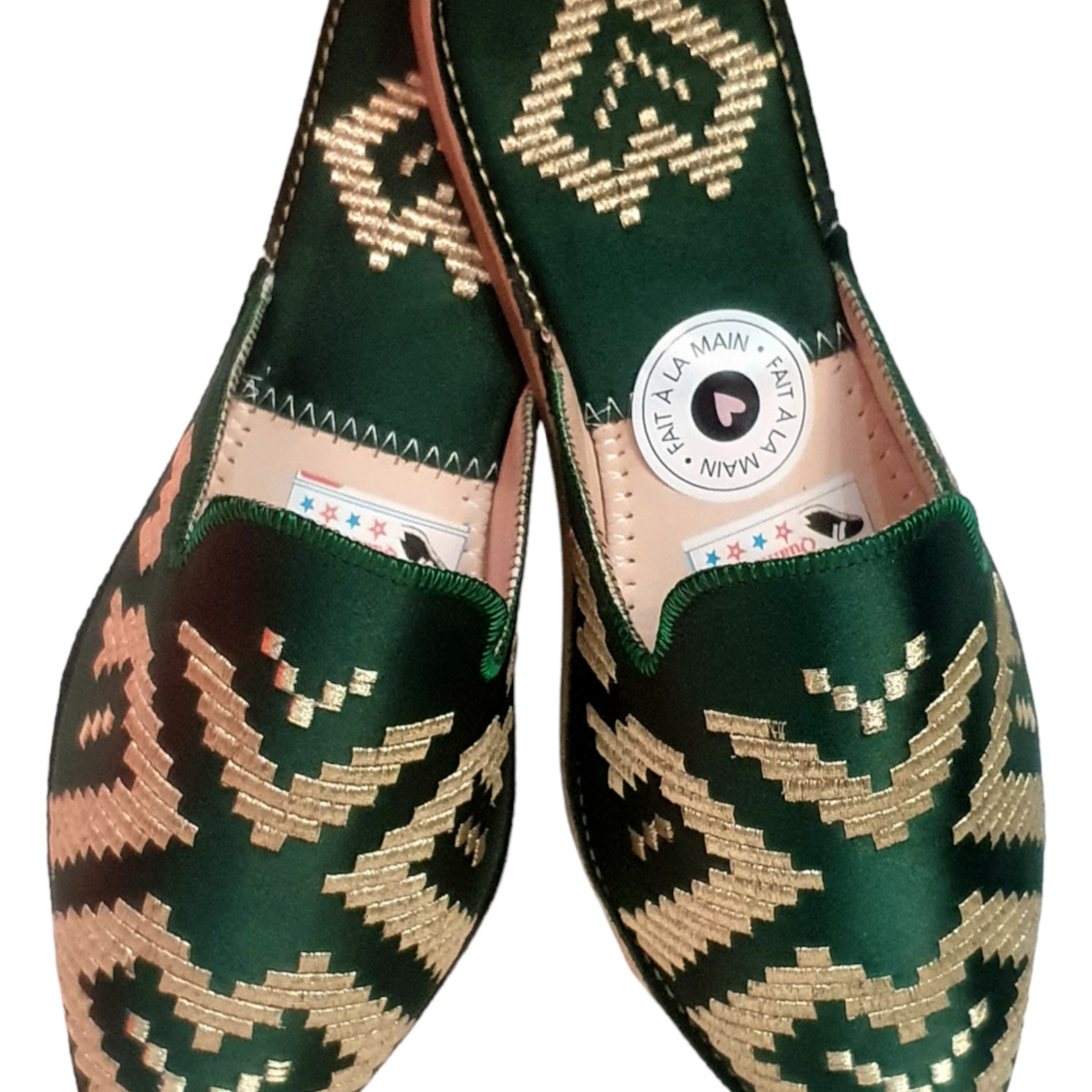 Beldi embroidered leather slipper