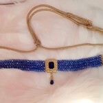 Blue choker necklace