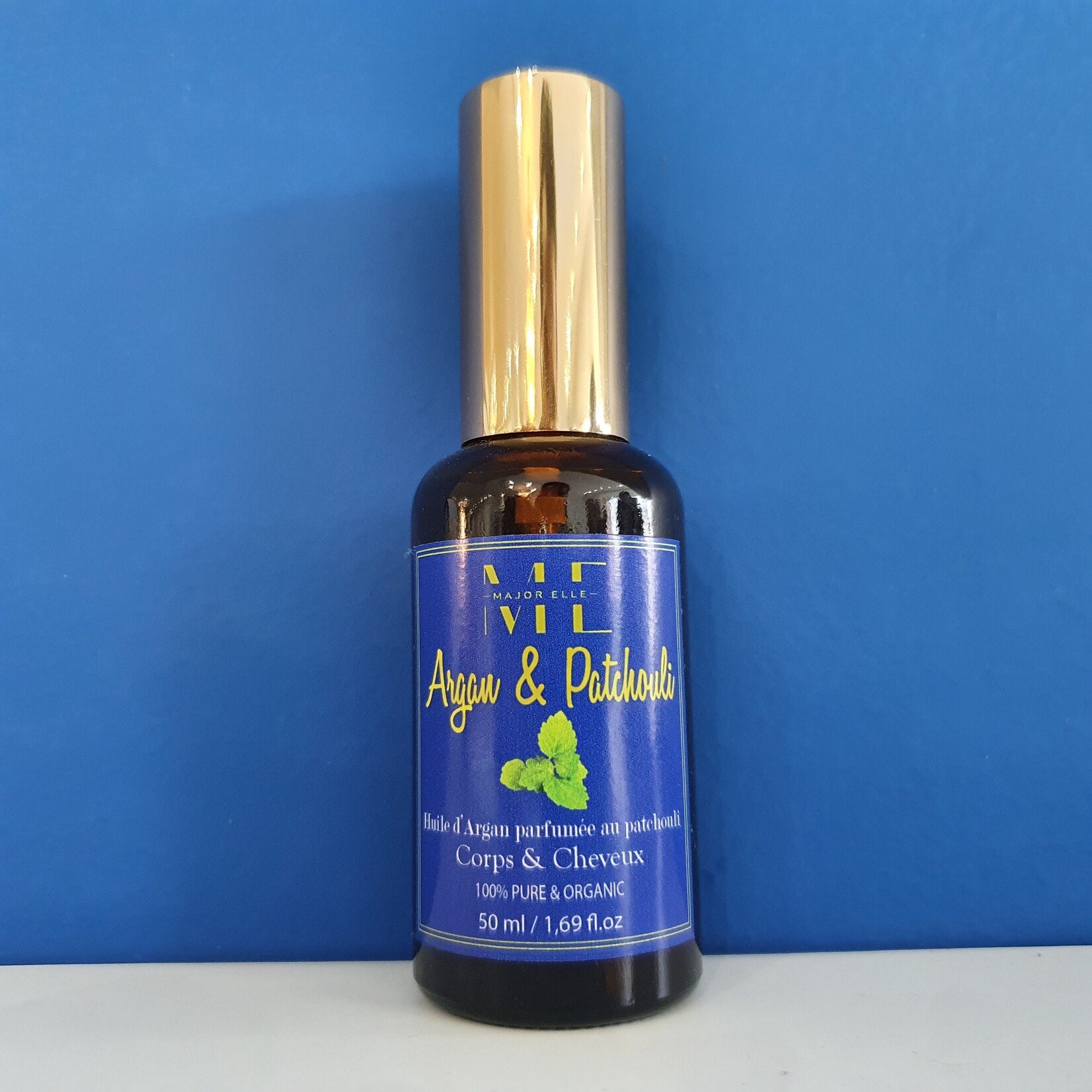 Huile d'Argan parfumé au  Patchouli-50ml 100% pure & organic