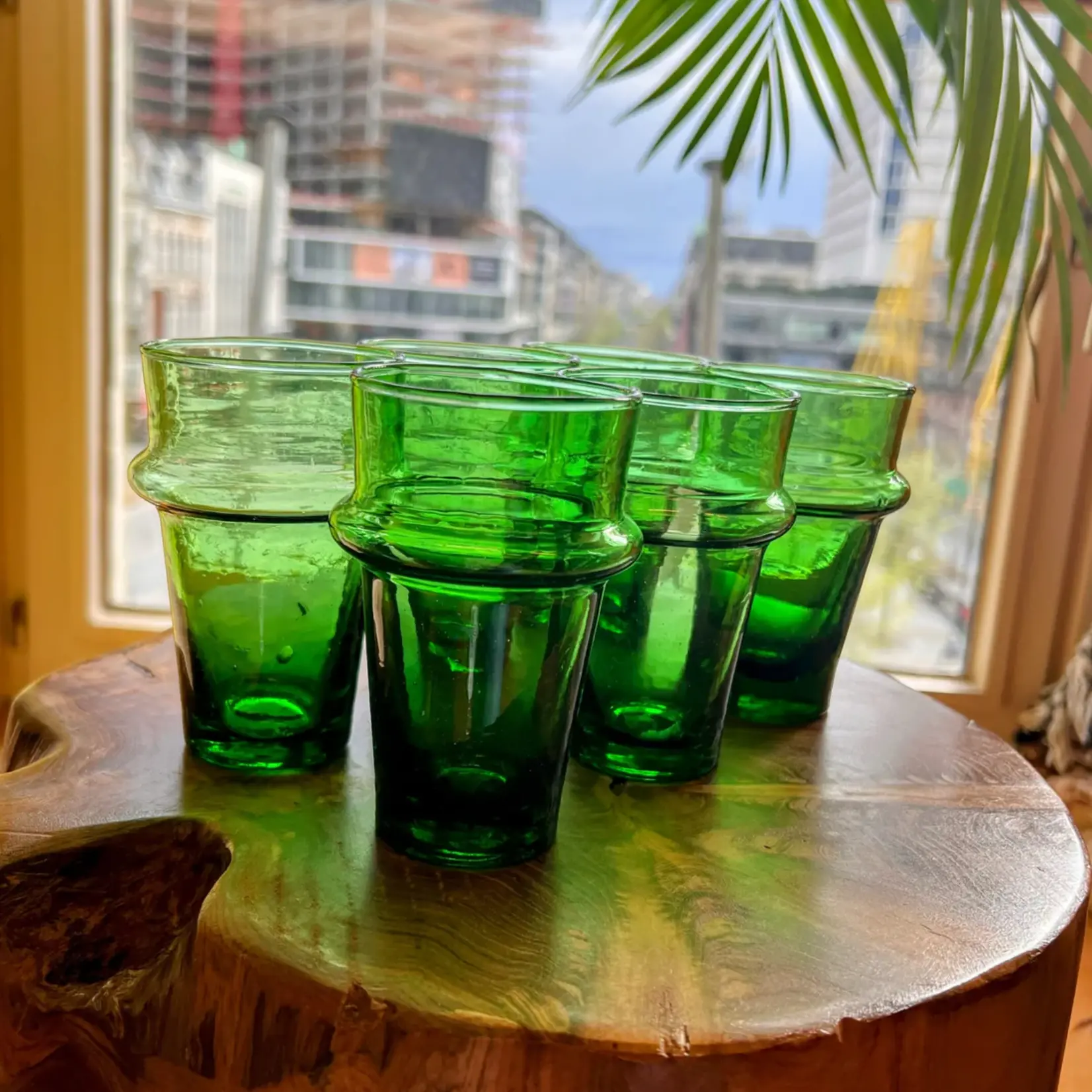 Verre Beldi soufflé Vert "A1"