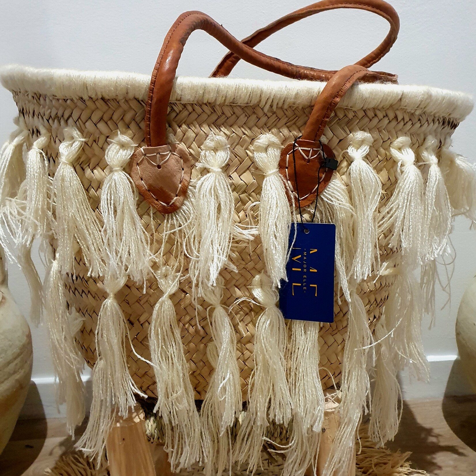 Handmade Moroccan wicker bag