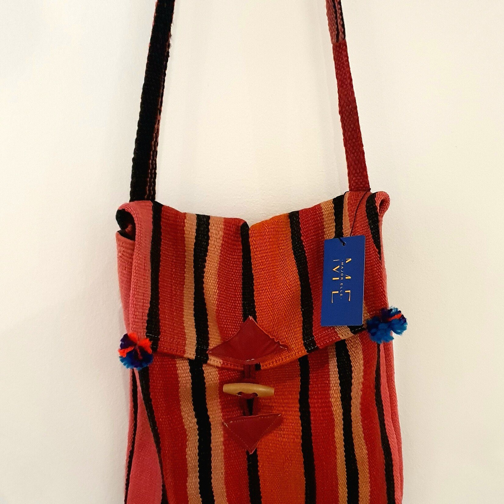 Handmade Berber wool shoulder bag