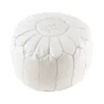 Authentic Moroccan pouf in handmade leather