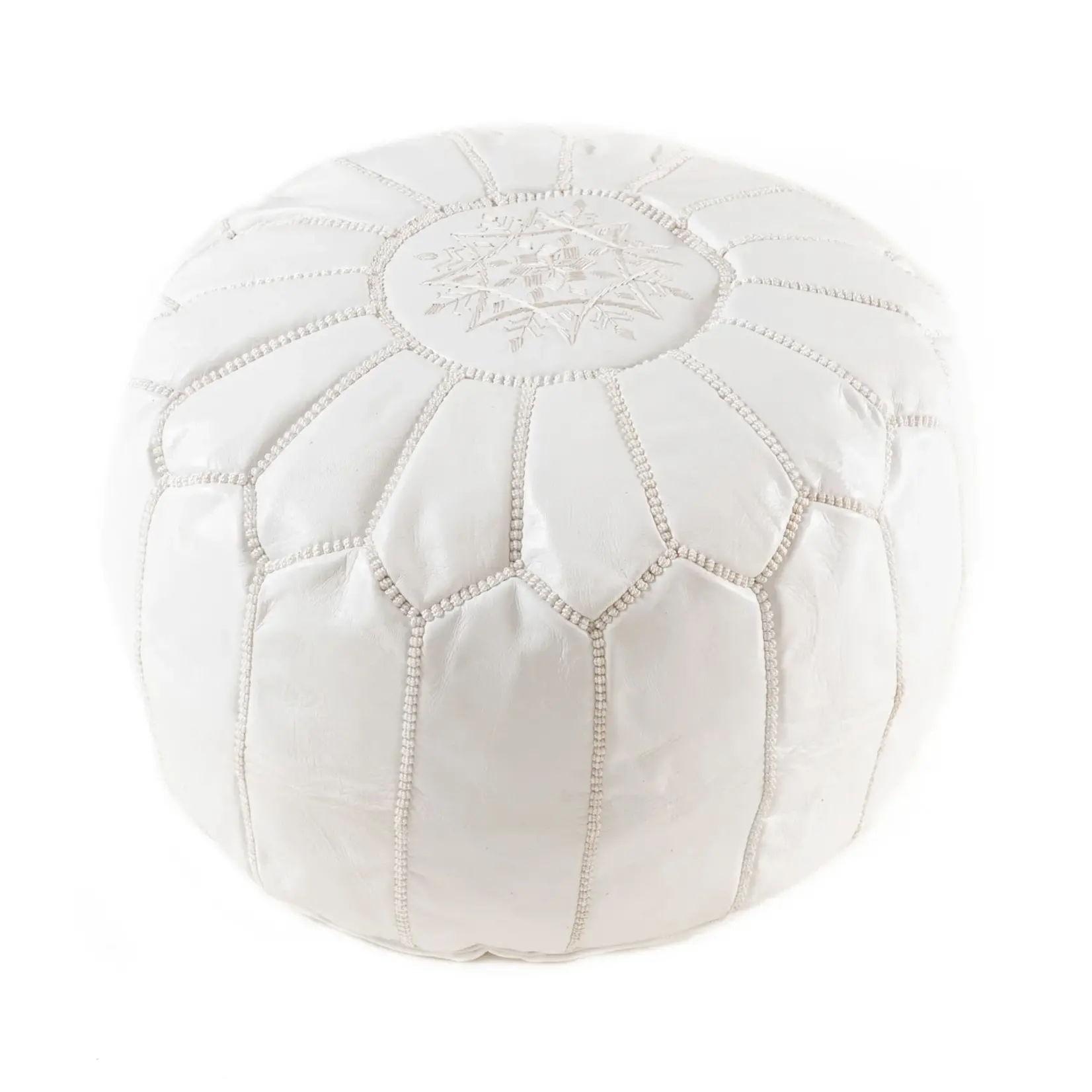 Pouf Marocain Authentique en cuir fait main