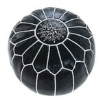 Authentic Moroccan pouf in handmade leather