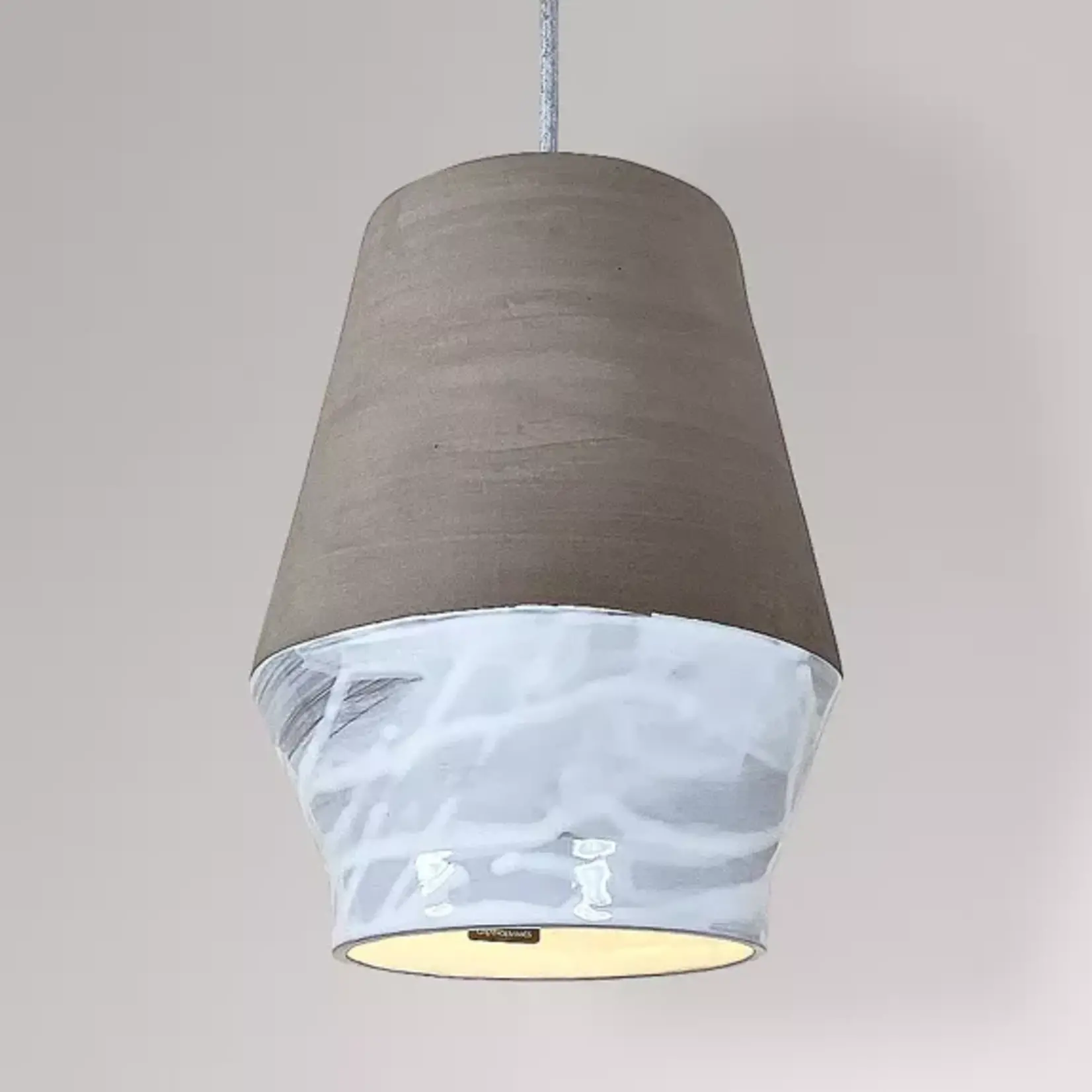 Greatceramics Hanging Lamp Makua Beach White Glaze