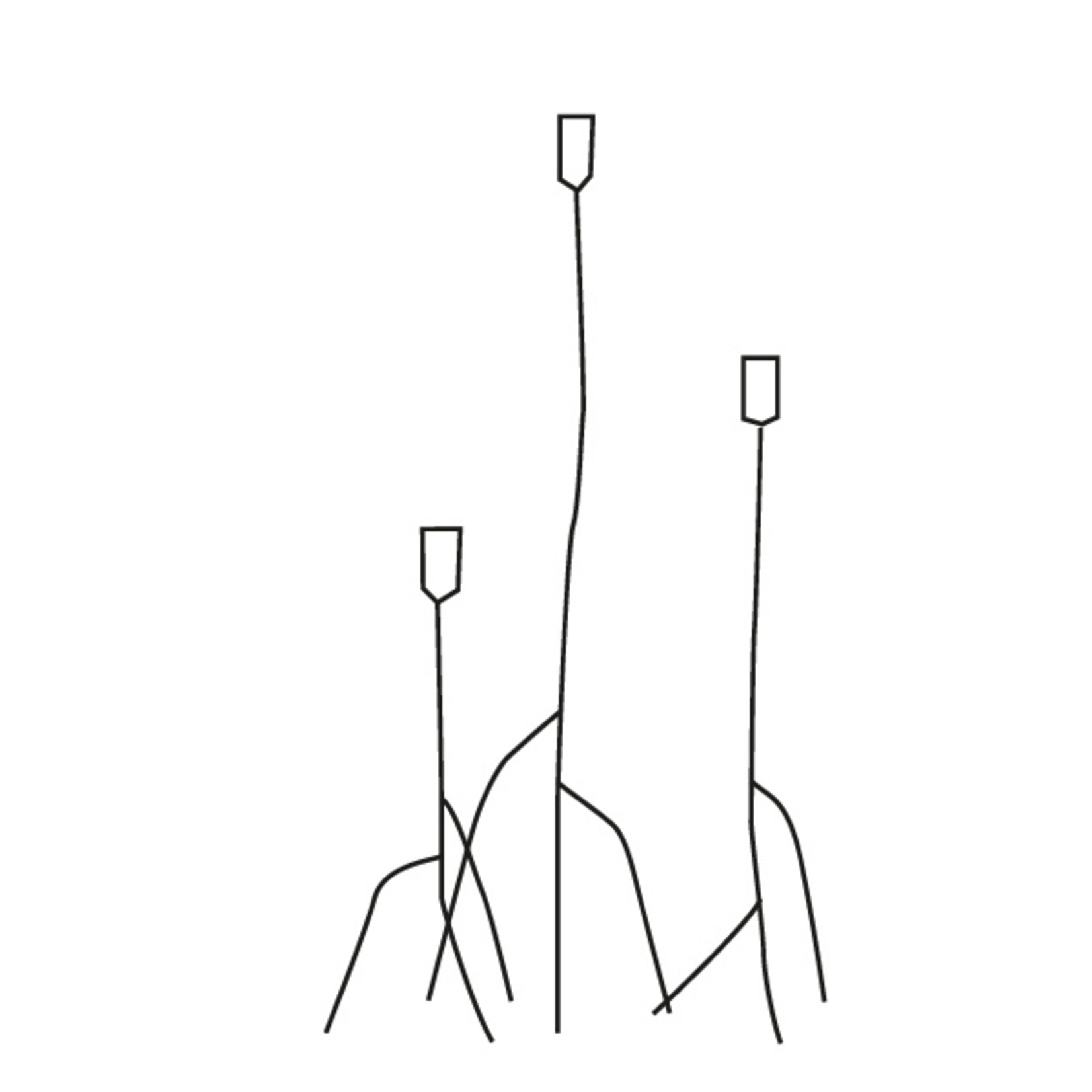 K'willeminhuis Thin candleholder silkgrey