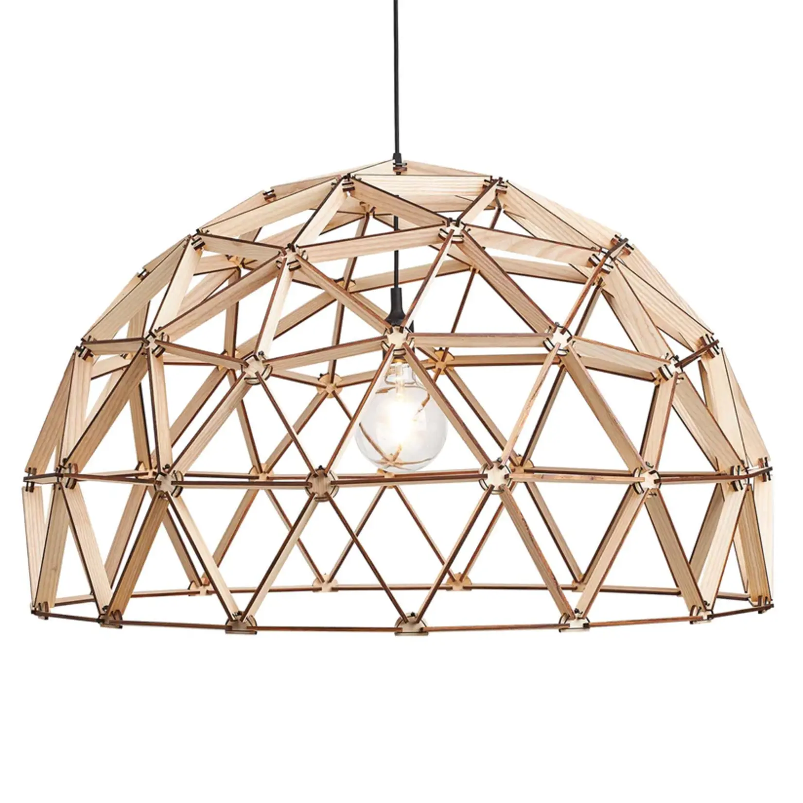Binthout Houten koepellamp naturel - 100 cm