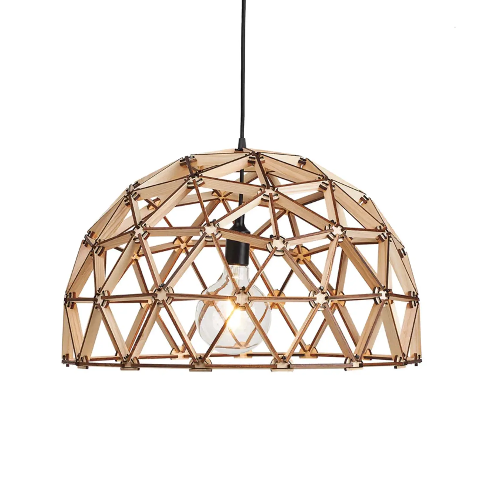 Binthout Houten koepellamp naturel - 60 cm