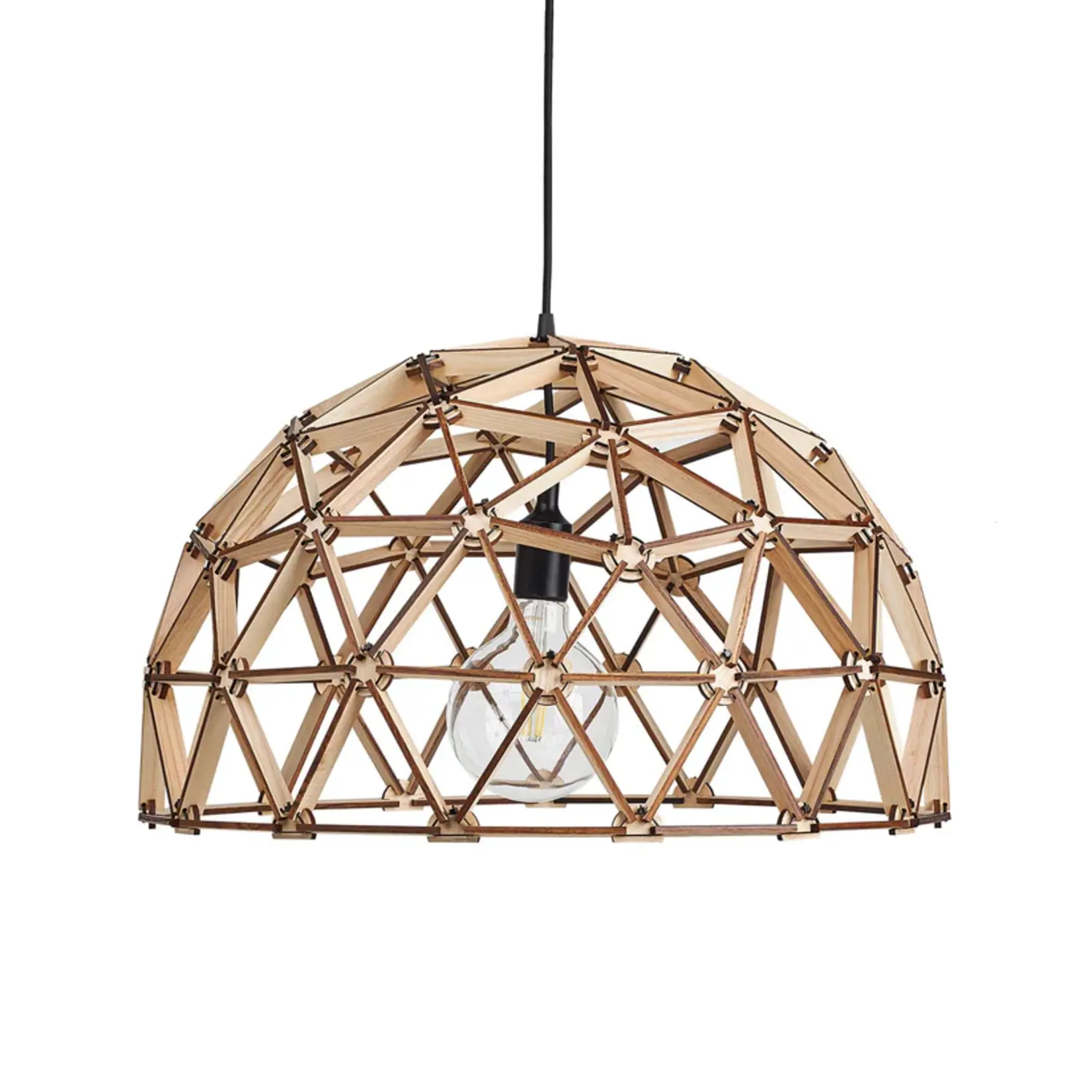 Binthout Houten koepellamp naturel - 60 cm