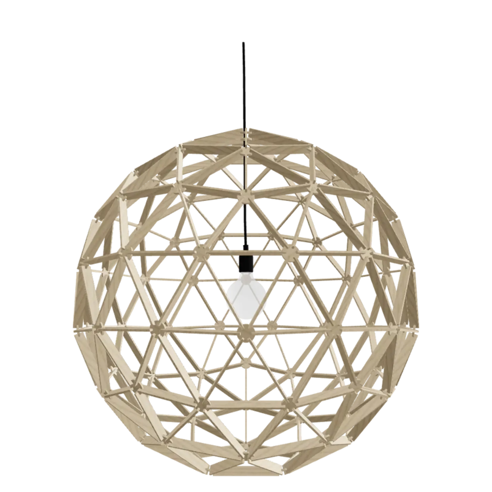 Binthout Houten bollelamp naturel - 100 cm