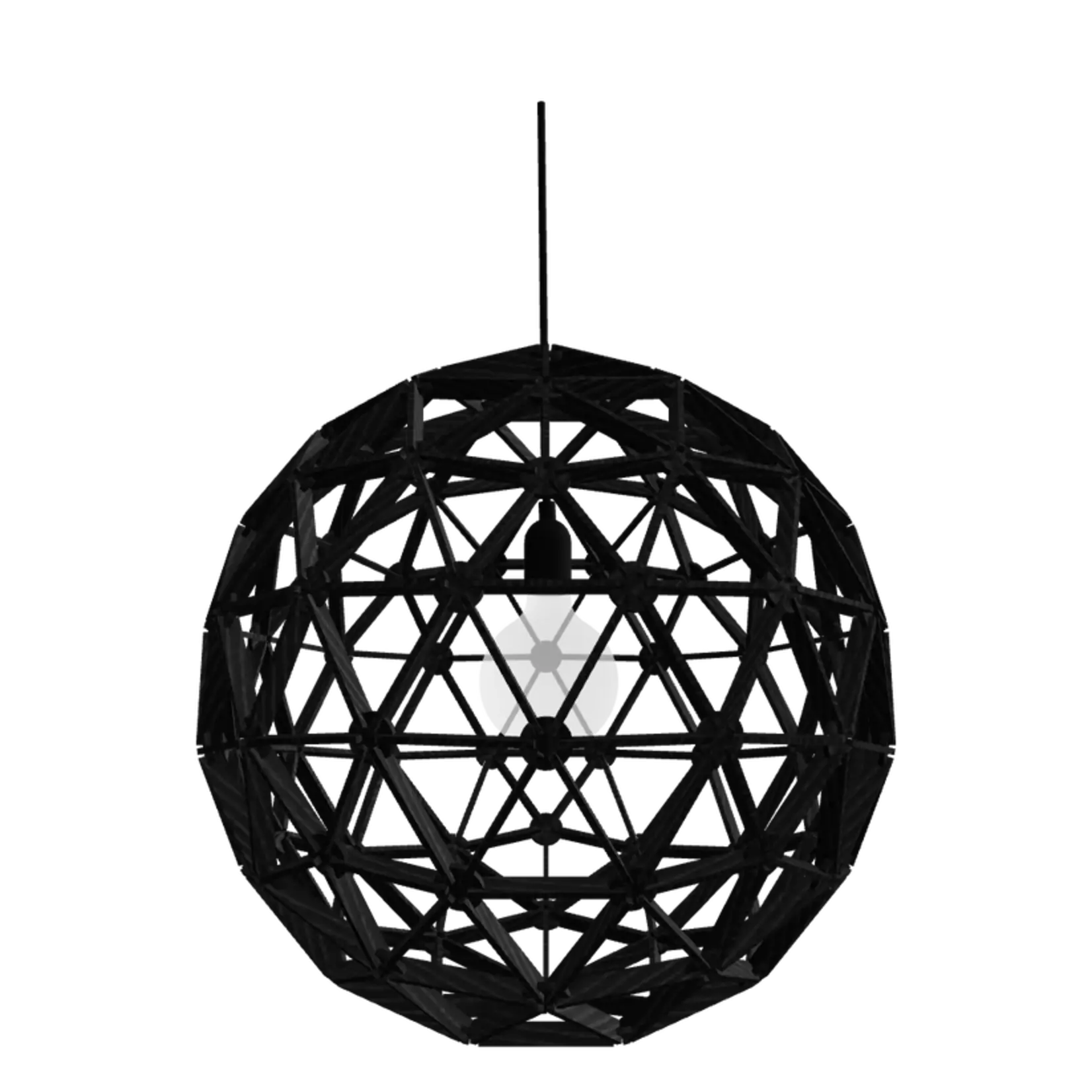 Binthout Houten bollelamp zwart - 60 cm