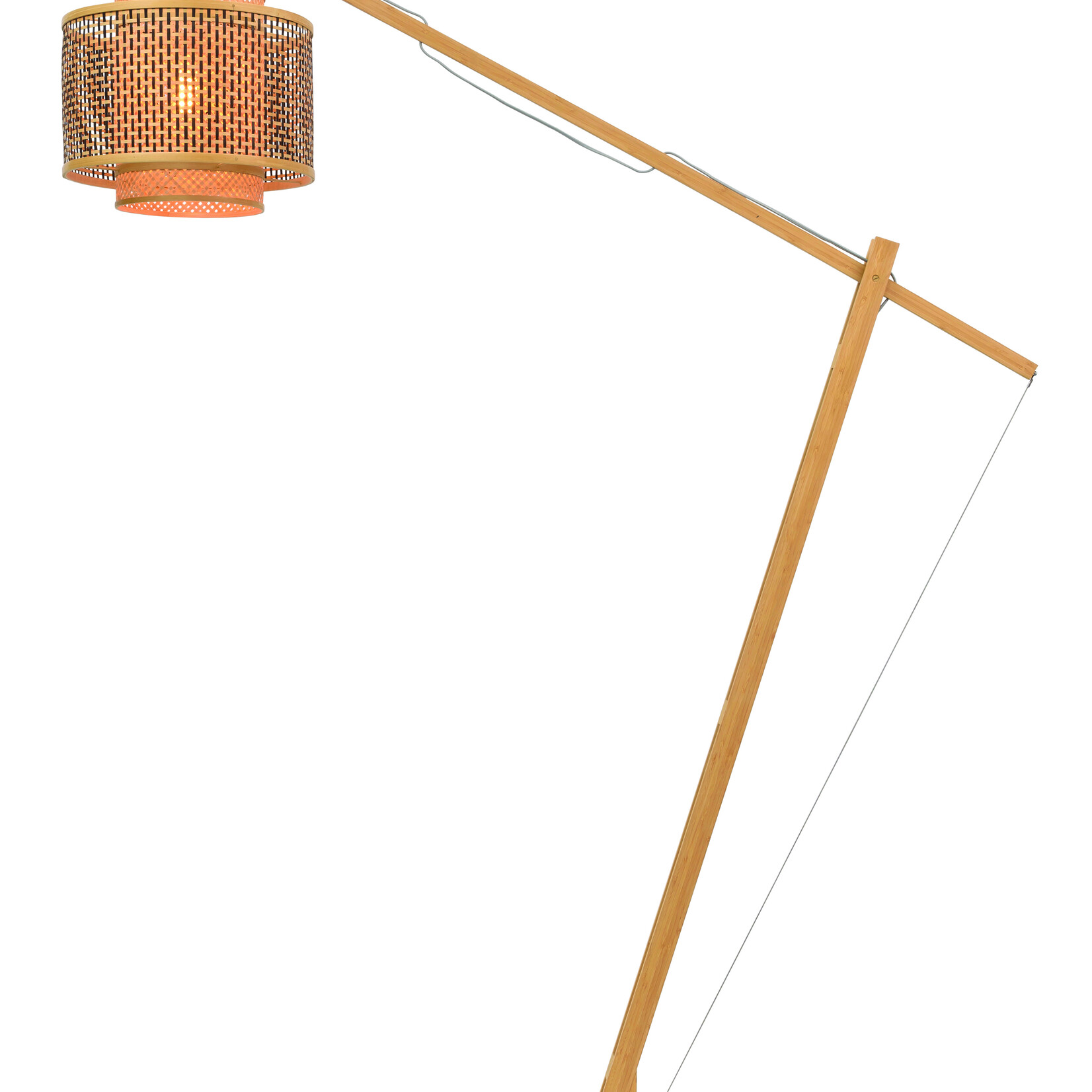 Good&Mojo Bhutan vloerlamp geknikt - natural/black S