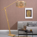 Good&Mojo Bhutan vloerlamp geknikt - natural/black L