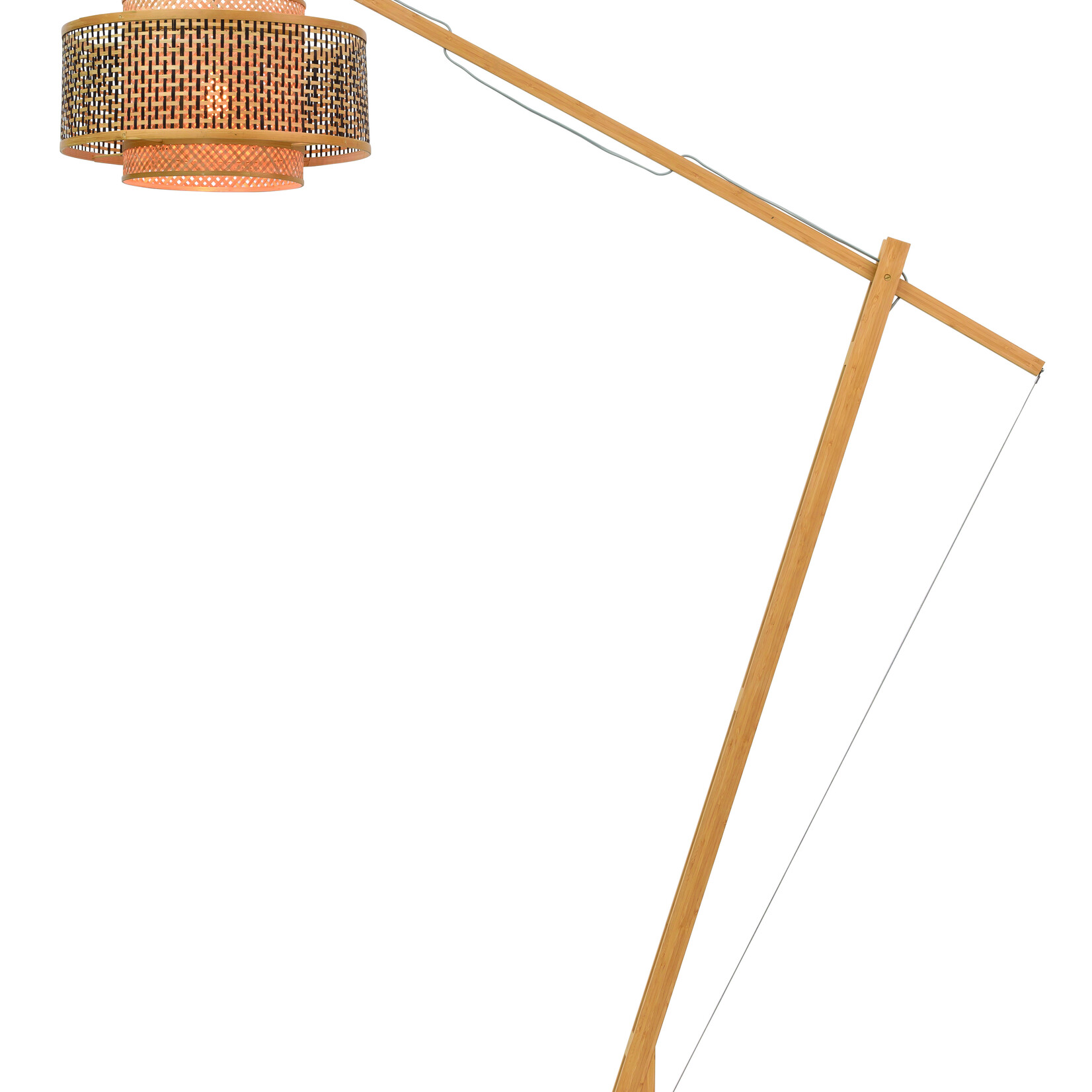 Good&Mojo Bhutan vloerlamp geknikt - natural/black L