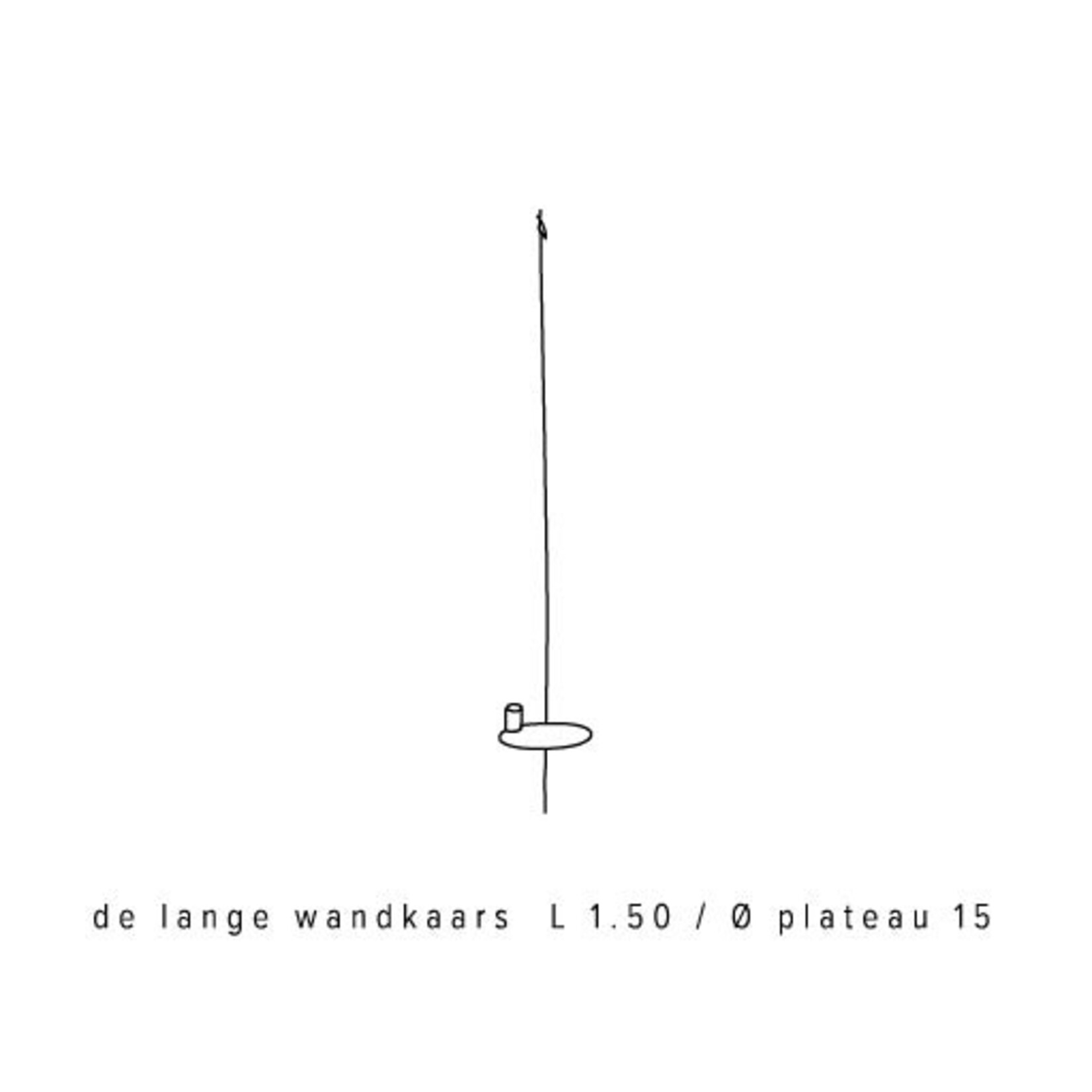 K'willeminhuis De lange wandkaars zwart