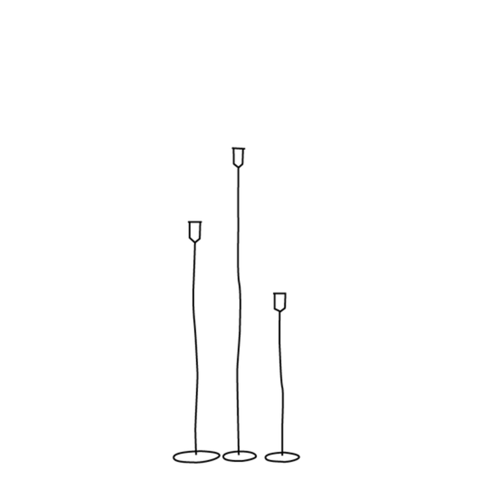 K'willeminhuis De ronde kandelaar S - zwart
