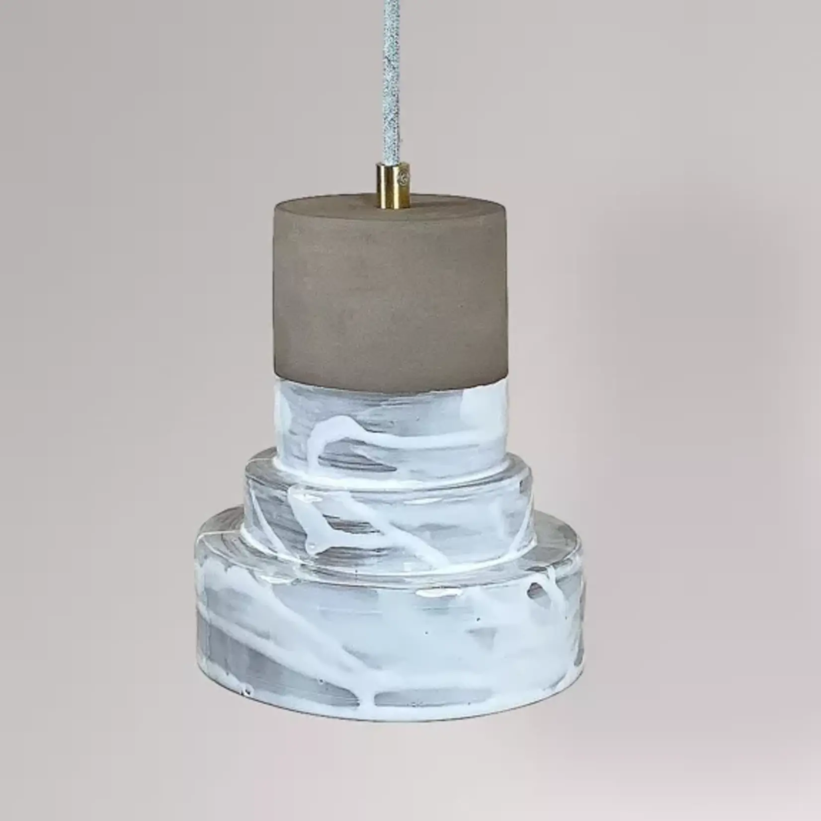 Greatceramics Hanging Lamp Lanikai Beach White Glaze