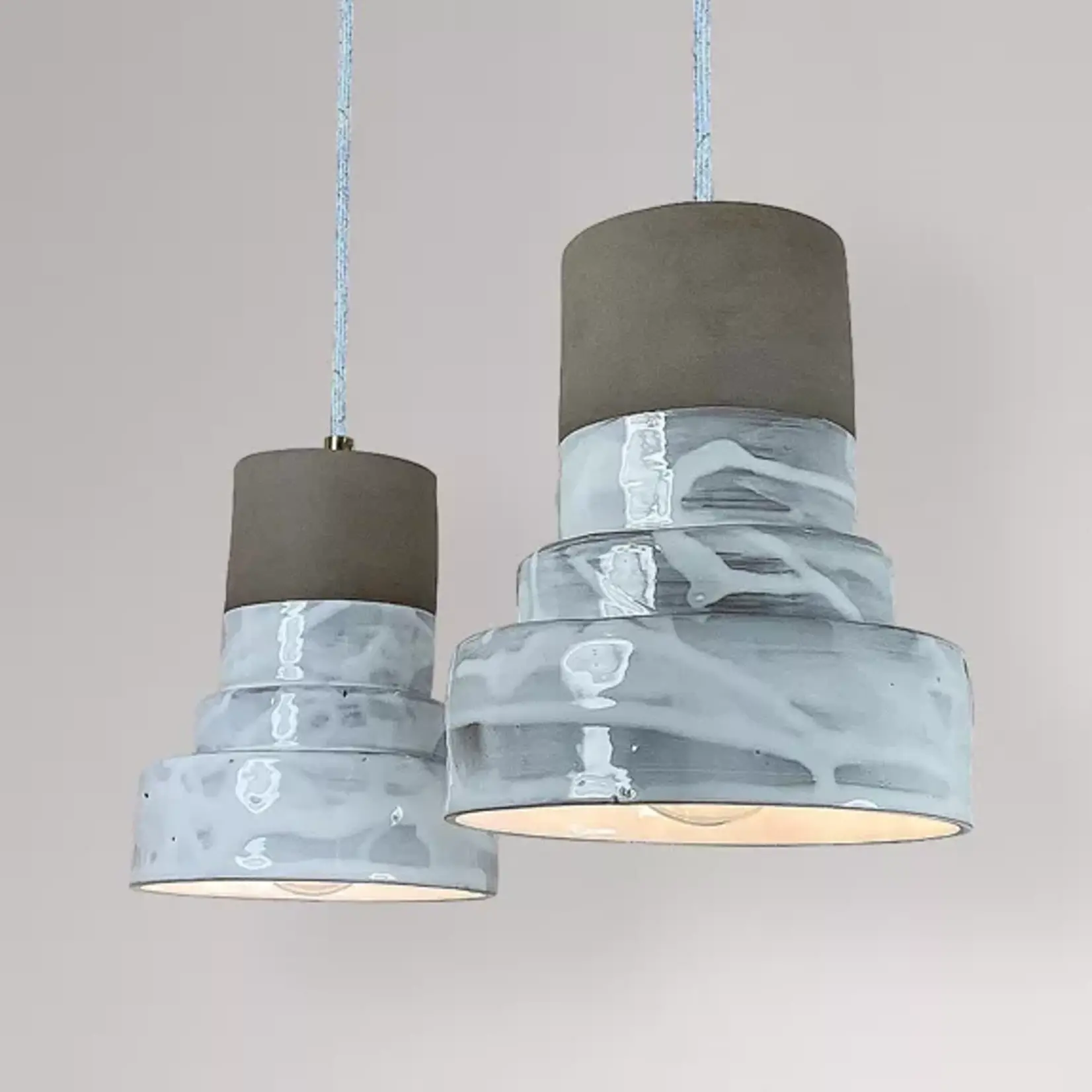 Greatceramics Hanging Lamp Lanikai Beach White Glaze