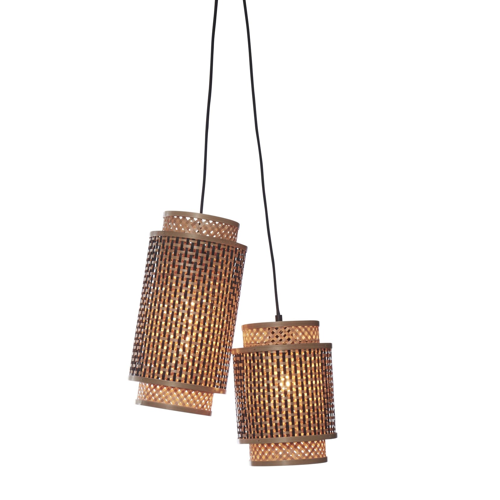 Good&Mojo Bhutan hanglamp, set van 2 natural/black