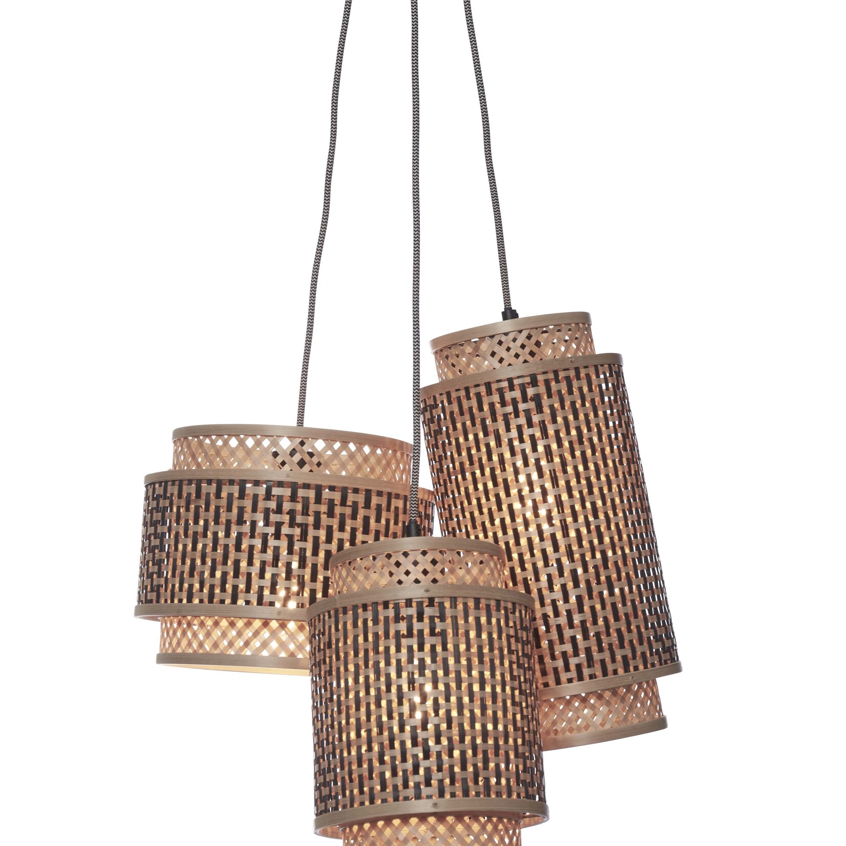 Good&Mojo Bhutan hanglamp, set van 3 natural/black