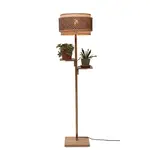 Good&Mojo Bhutan vloerlamp met plankje - naturel frame