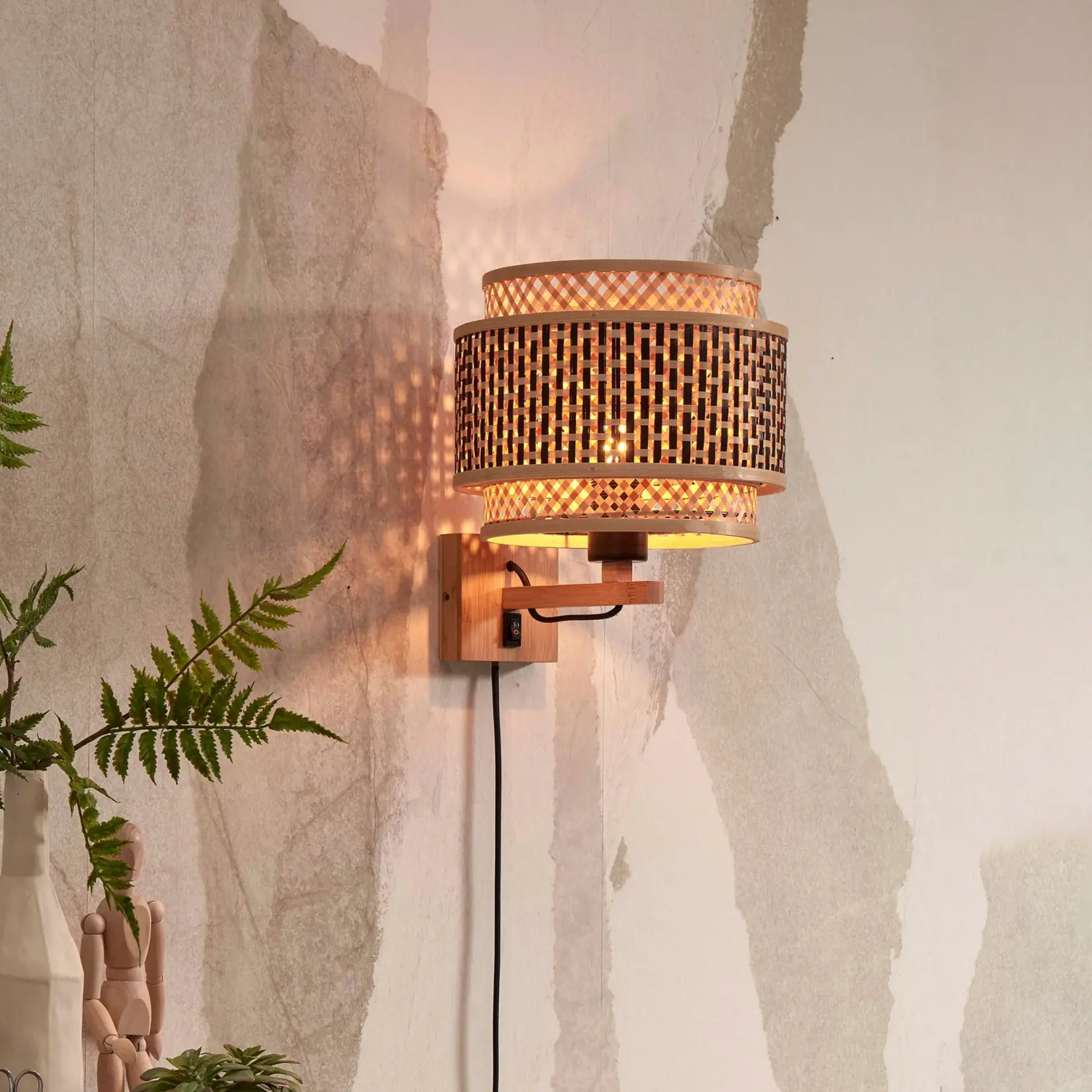 Good&Mojo Bhutan wandlamp - naturel frame