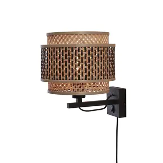 Good&Mojo Bhutan wandlamp - zwart frame