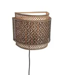 Good&Mojo Bhutan halve wandlamp - natural/black L