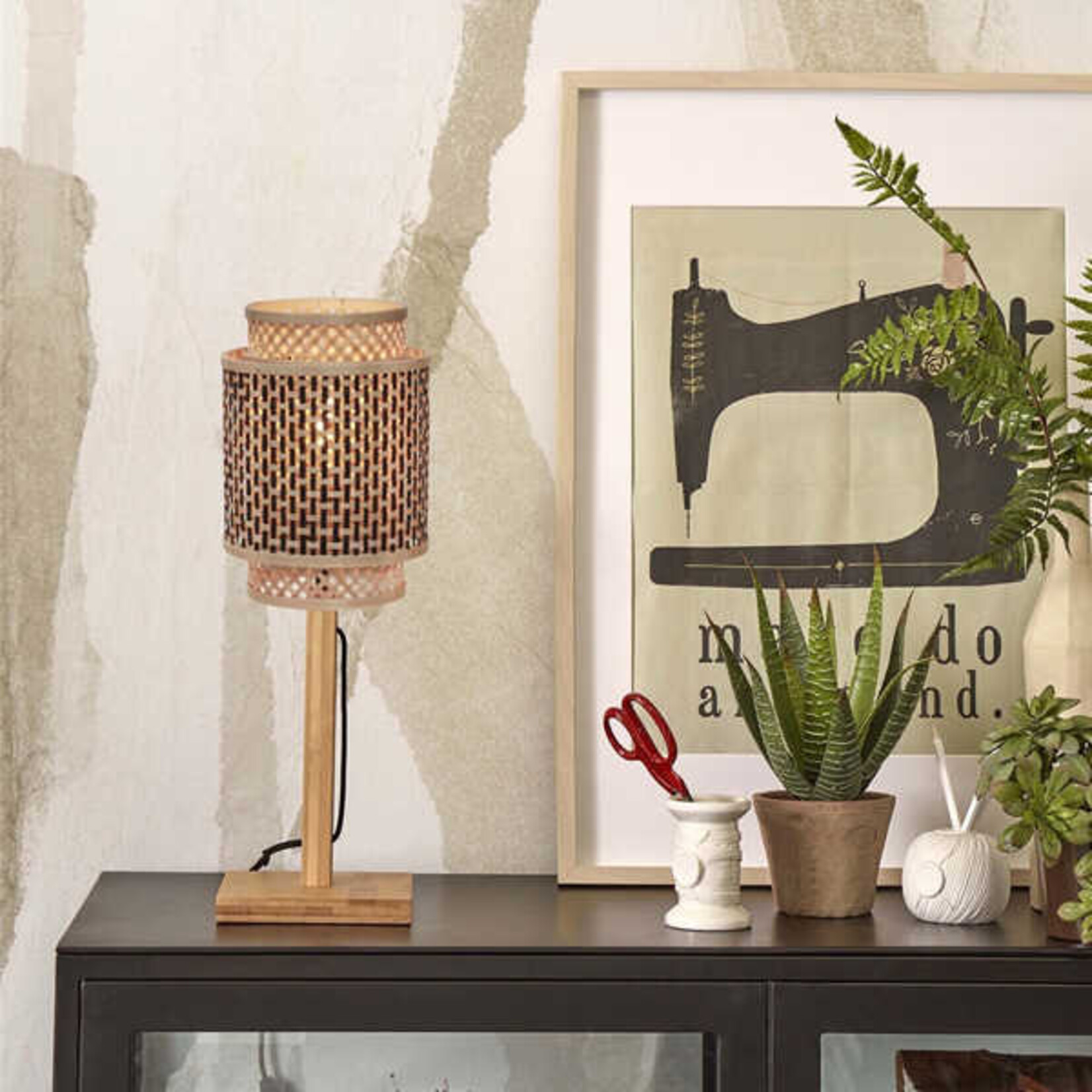 Good&Mojo Bhutan tafellamp - naturel frame S